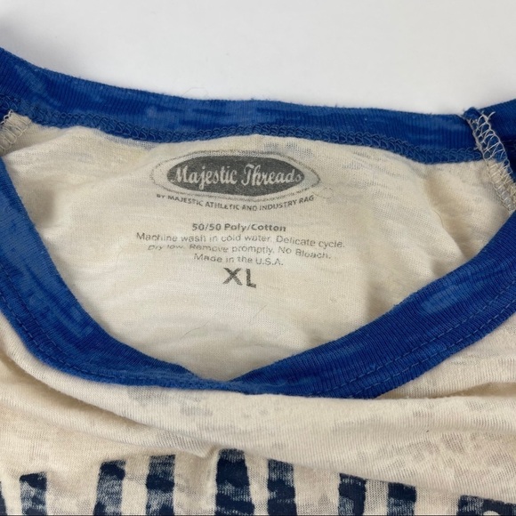 Majestic Threads Womens Tshirt Thunder Blue XL - Picture 5 of 6